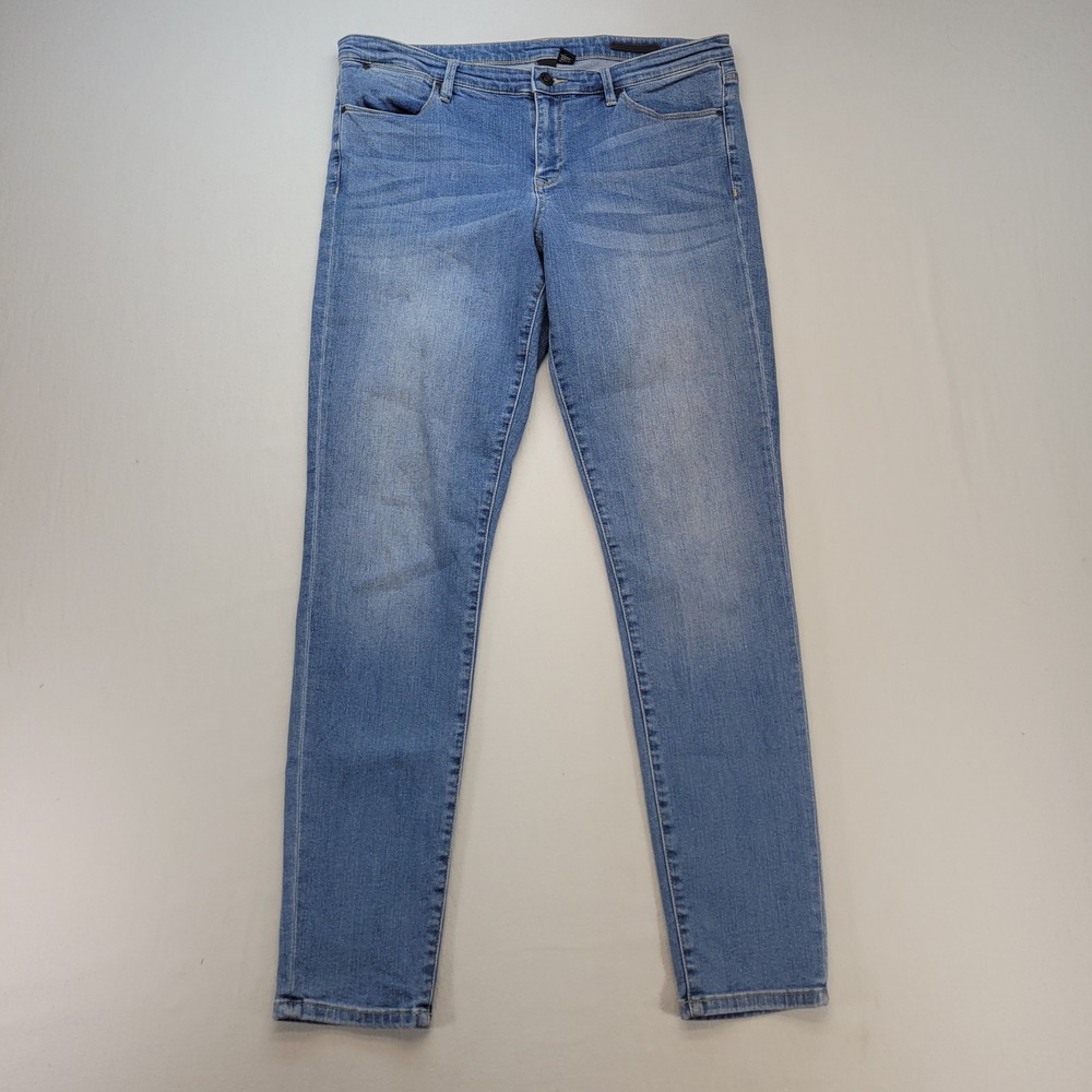 Club‎ Monaco Slim Tapered Jeans Womens 32 Blue Medium Wash Stretch Denim